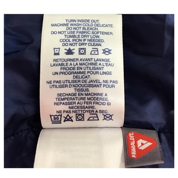 Lands End Blue Plaid Lightweight Primaloft Mid Length Coat Women’s Size 8 - Picture 11 of 12